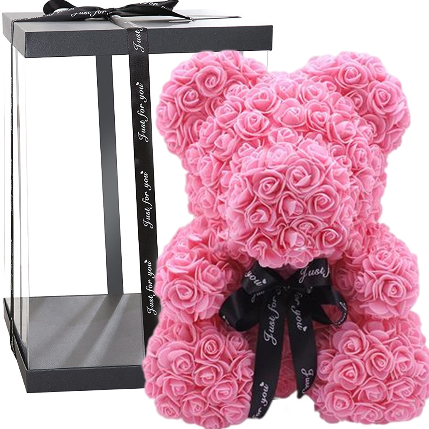 Valentines Day Gift Forever Teddy Bear Rose Artificial Flowers Gift Box Girlfriend Anniversary Xmas Birthday Gifts Wedding Party - Executive-Skincare