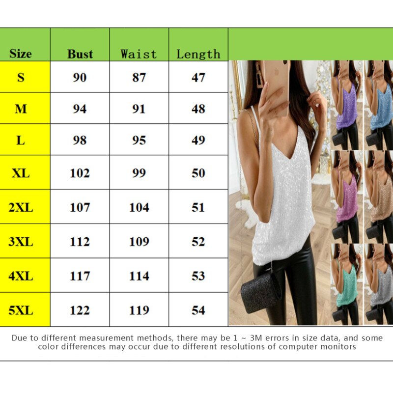 Women&#39;s Camisole, Adult Glitter V-neck Sleeveless Backless Female Spaghetti Strap Cami Tops - Executive-Skincare