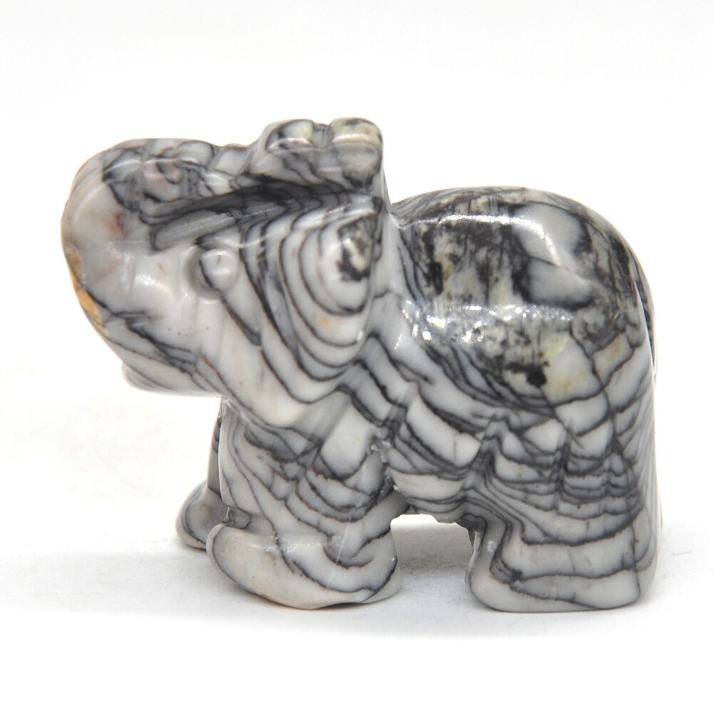 Elephant Statue Natural Gemstone Carved Healing Crystal Amethyst Quartz Animals Figurine Reiki Stones Lucky Decoration Wholesale - Executive-Skincare