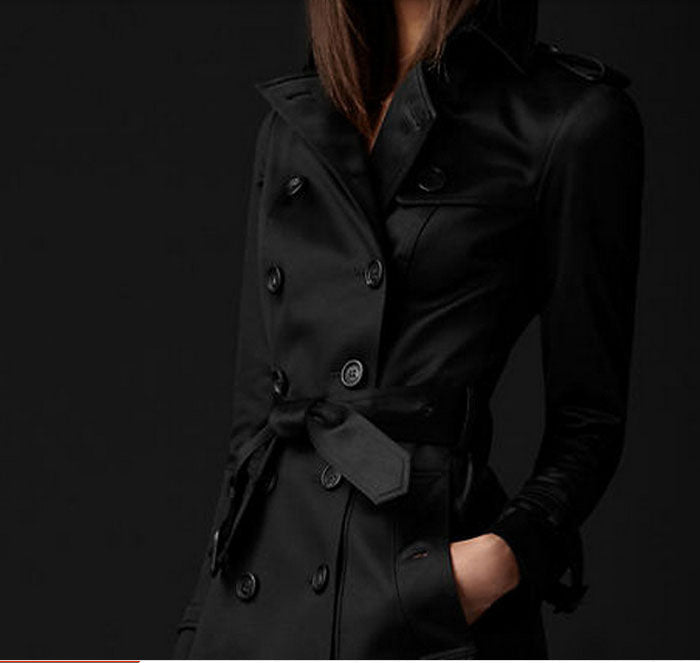 High Quality Women Trench Coat Long Windbreaker Fashion Trend Double-Breasted Slim Long Trench 2022 Spring New - Executive-Skincare