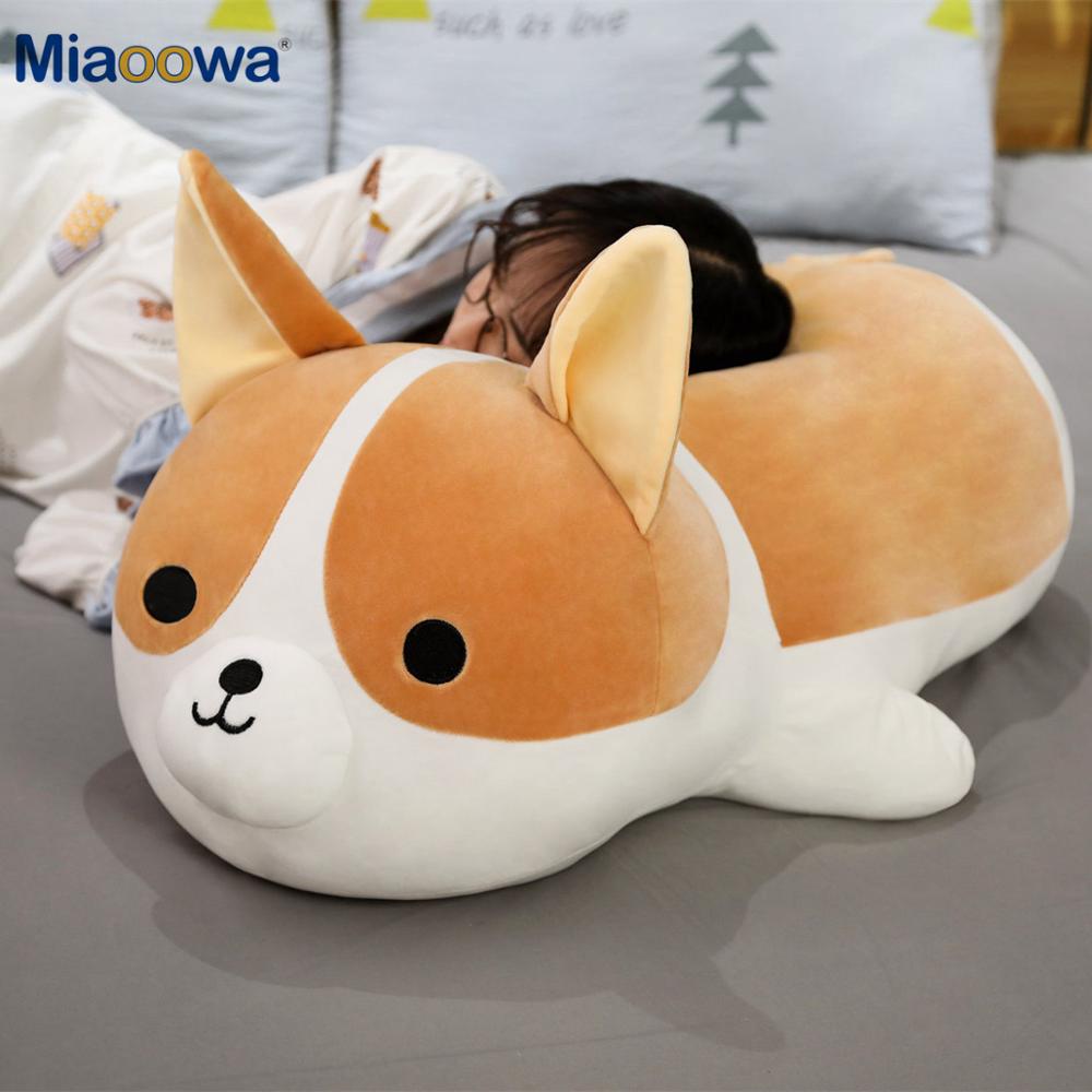 40-80cm Giant Size Cute Corgi Dog Plush Toys Stuffed Animal Puppy Dog Pillow Soft Lovely Doll Kawaii Christmas Gift for Kids - Executive-Skincare