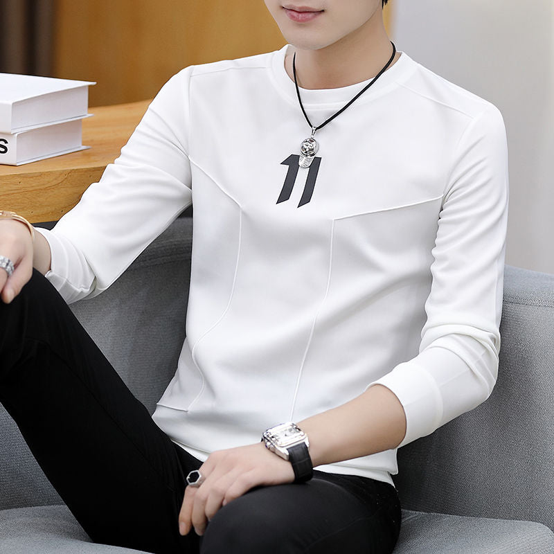 Stylish Solid Color Spliced All-match T-Shirt Men&#39;s Clothing 2022 Autumn New Oversized Casual Pullovers Loose Korean Tee Shirt - Executive-Skincare