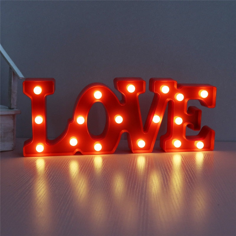 Valentines Day Decor for Girlfriend Red Battery Wedding Decoration DIY LED Love Light Gift Mothers Day Hen Party Decoration - Executive-Skincare