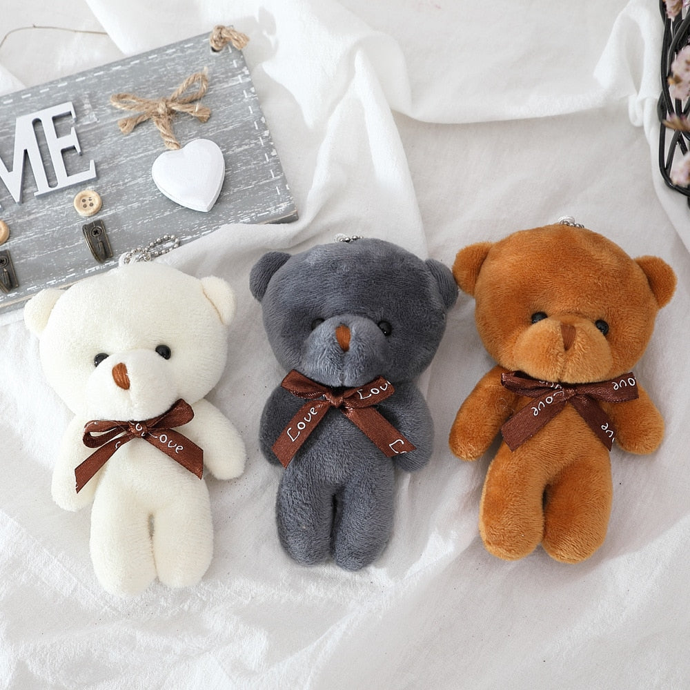 12CM Teddy Bear Plush Toy Siamese Bear Doll Bear Toy Small Gift Factory Wholesale Key Chain Pendant Gifts For Boyfriends - Executive-Skincare