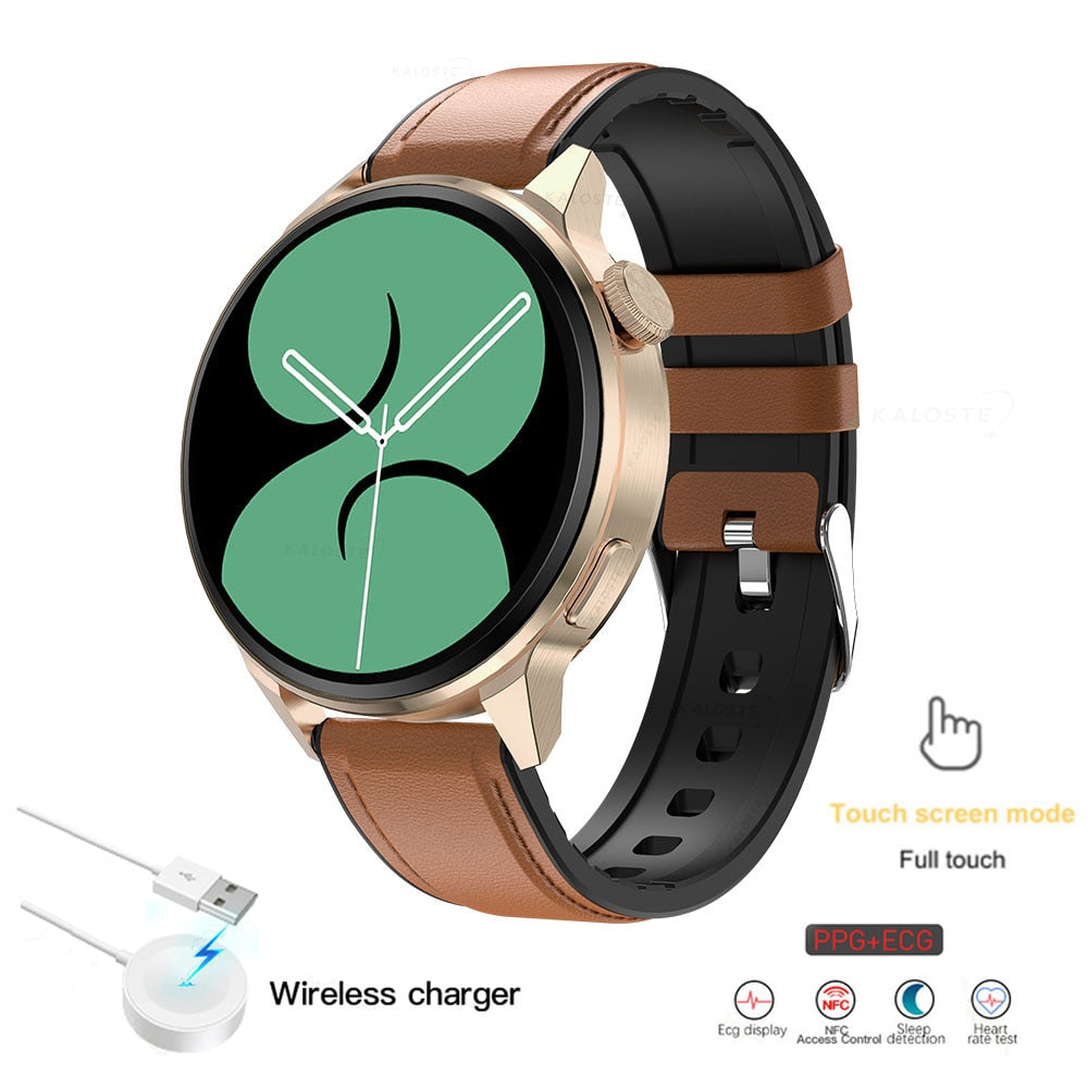 2022 New NFC Smart Watch Men Smart Bluetooth Call Sport GPS Track Smartwatch Women Heart Rate ECG PPG Smartwatch For Android ios - Executive-Skincare