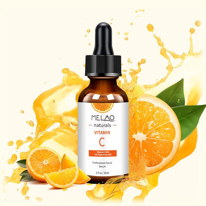 Melao Natural Vitamin C Serum Original For Face Dark Spot Whitening Brighten Moisturizing VC Essence Vit For Stretch Mark 30ml - Executive-Skincare