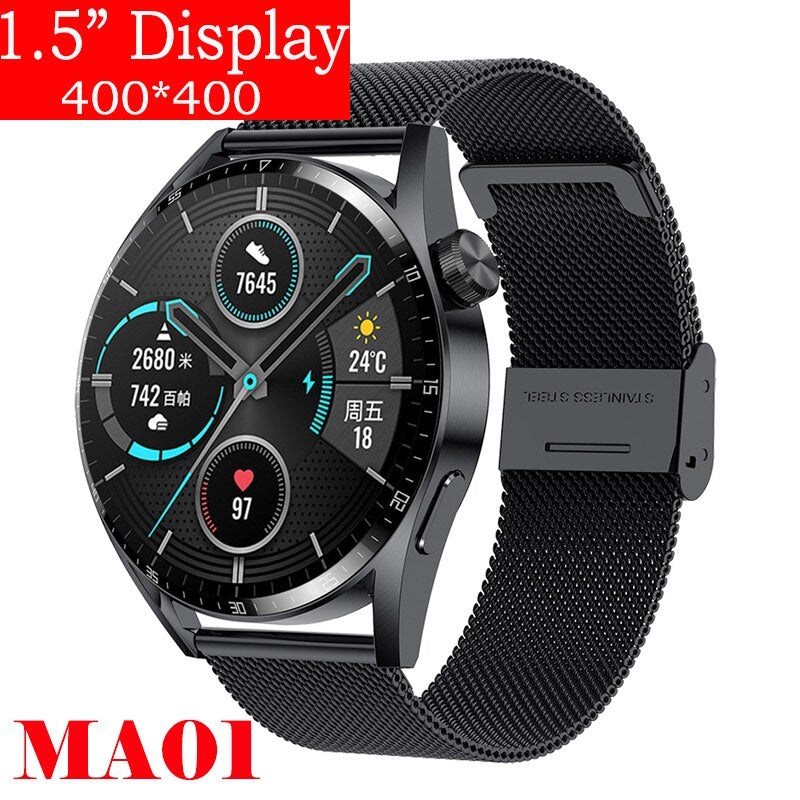 2022 Smart Watch Men Android GT3 1.5 inch Always Display Bluetooth Call IP68 Wateroproof Smartwatch for Men Huawei Xiaomi Iphone - Executive-Skincare