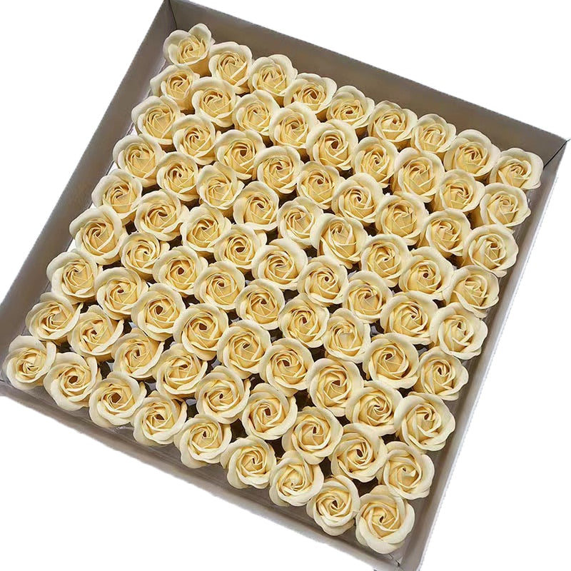 81Pcs/lot Artificial Flower Floral Scented Rose Flower Head Wedding Christmas&#39;s Mother&#39;s Valentine&#39;S Day Decor Soap Flowers Gift - Executive-Skincare