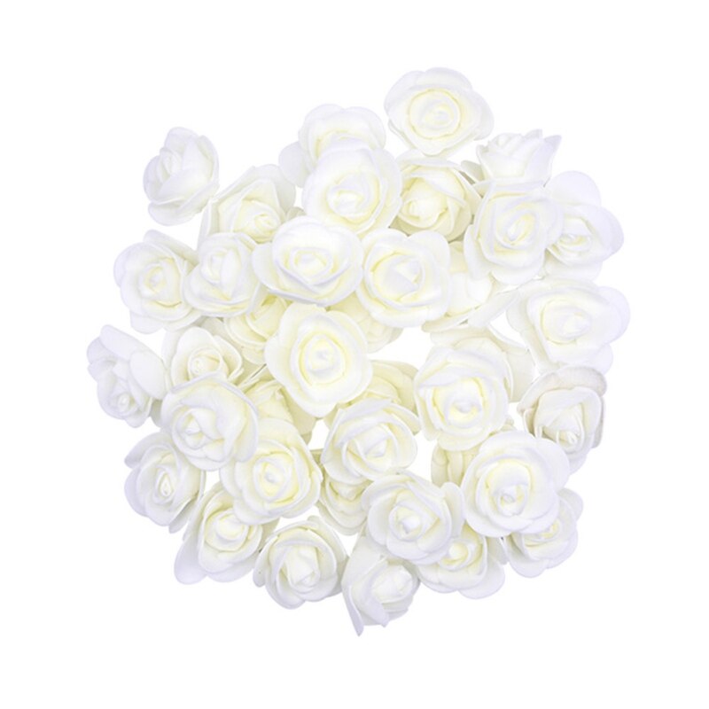 50PCS Artificial Foam Rose Bridal Bouquets Teddy Bear of Roses DIY Gifts Box Wedding Decorative For Wedding Table Valentines Day - Executive-Skincare