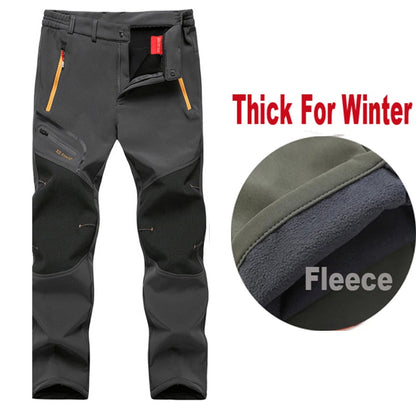 Man Camping Climbing Fishing Trekking Hiking Men Summer Winter Fleece Quick Dry Waterproof Breathable Pant Sport Trousers L-6XL - Executive-Skincare