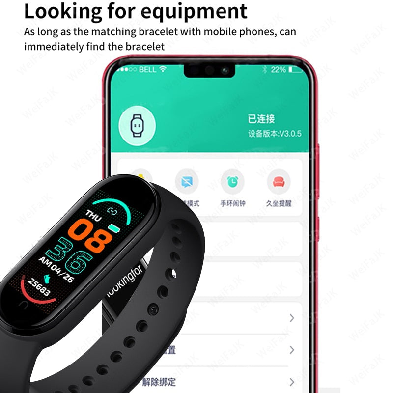 M6 Smart Watch Men Women Fitness Sports Smart Band Fitpro Version Bluetooth Music Heart Rate Take Pictures Smartwatch For Xiaomi - Executive-Skincare