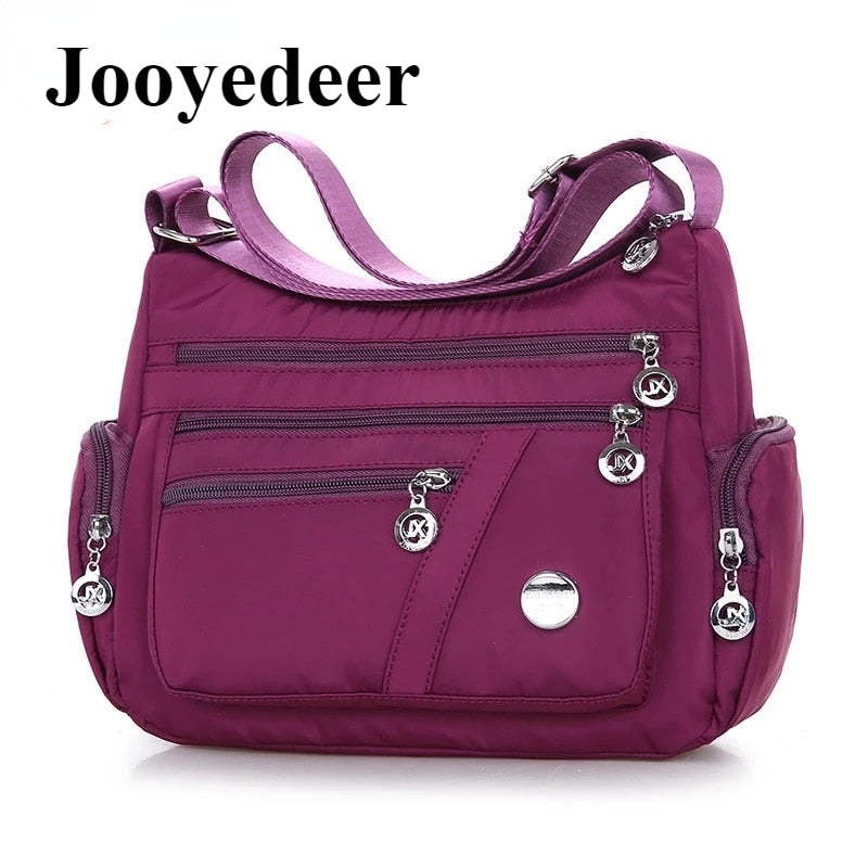 Jooyedeer Women Oxford Waterproof Shoulder Bag Casual Crossbody Bag Multifunction Shopping Handbag Large Capacity Messenger Bag - Executive-Skincare