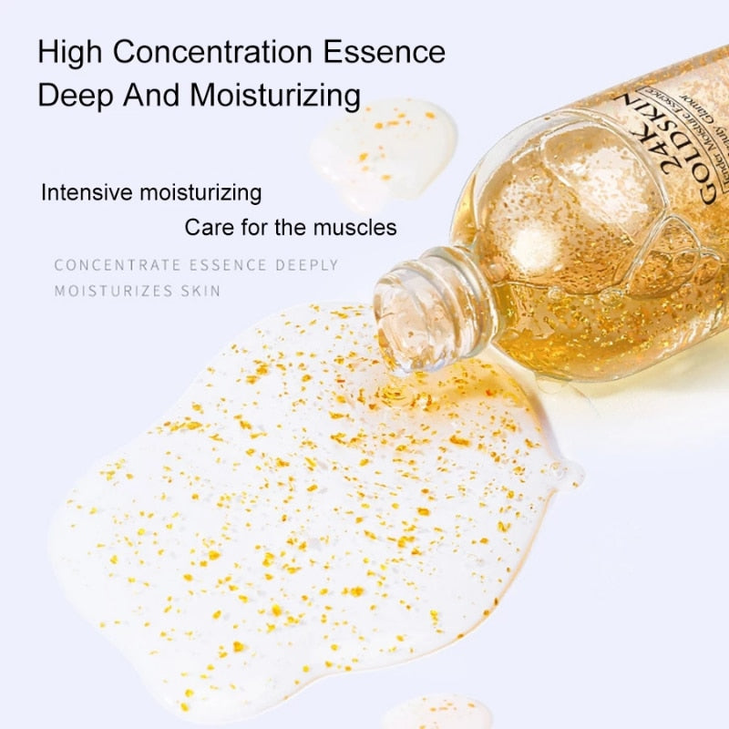 24k Gold Face Serum Nicotinamide Facial Essence Liquid Pure Anti-Aging Wrinkle MoisturizingWhitening Refreshing Skin Care - Executive-Skincare