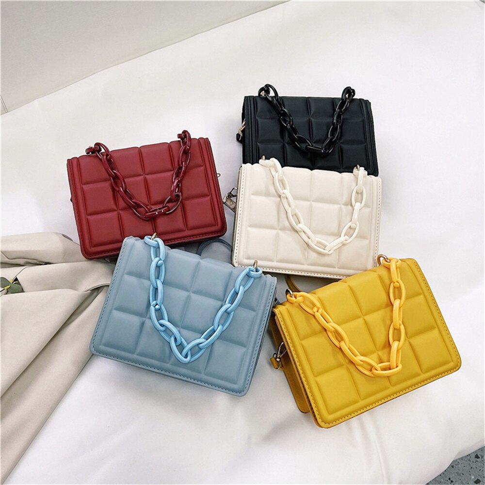 Handbags for Women Bagute Bags Pu Leather Ladies Crossbody Bags Coin Purses Small Plaid Shoulder Bag Female Underarm Hand Bag - Executive-Skincare