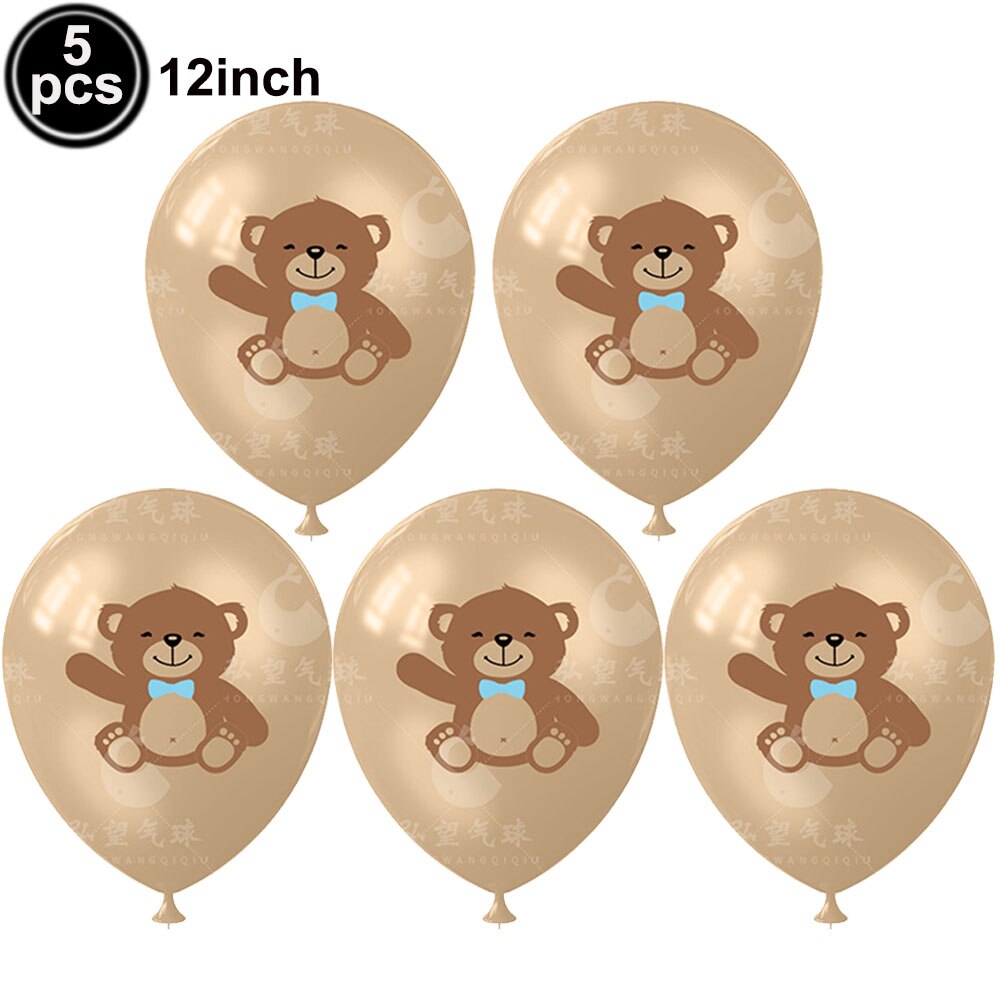 5pcs Love Bear Balloon include Big Bear Balloon and Mini Bear Balloon Birthday Valentines Party Wedding Decoration Bear Balloon - Executive-Skincare