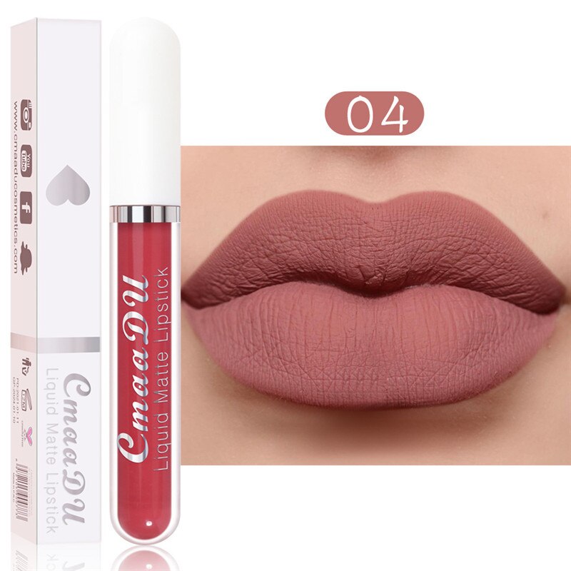 6 Colors/Set Fashion Matte Lip Gloss Sets Natural Moisturize Waterproof Lasting Velvet Sexy Red Liquid Lipstick Beauty Cosmetic - Executive-Skincare