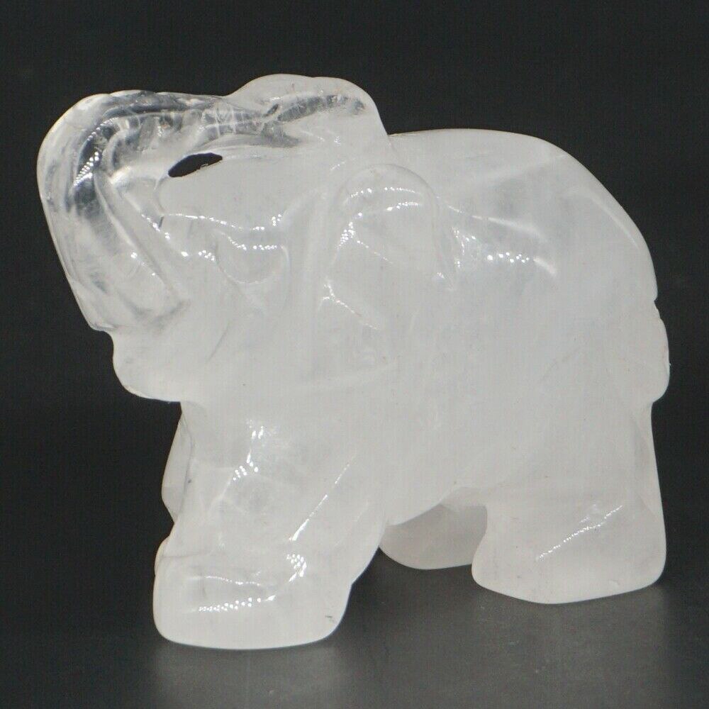 Elephant Statue Natural Gemstone Carved Healing Crystal Amethyst Quartz Animals Figurine Reiki Stones Lucky Decoration Wholesale - Executive-Skincare