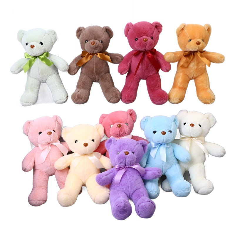 10 Colors 30cm Coloured Bear Plush Toys Stuffed Teddy Bear Soft Bear Wedding Gifts Baby Toy Birthday Gift Child Kids Brinquedos - Executive-Skincare