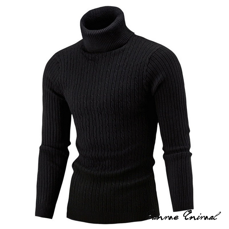 Winter Warm Turtleneck Sweater Autumn Men&#39;s Rollneck Warm Knitted Sweater protect the neck S-XXL - Executive-Skincare