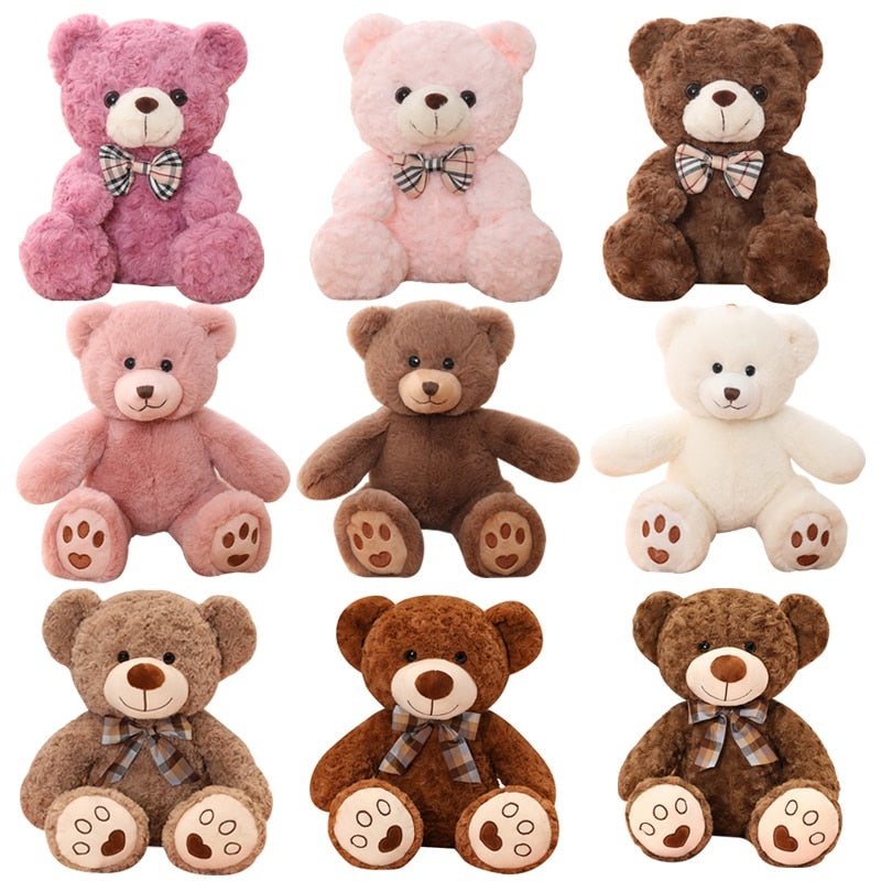 High Quality Cute Plush Teddy Bear Plush Pillow Lovely Bow-Knot Bears Plush Toys Stuffed Soft Animal Dolls Xmas Valentine&#39;s Gift - Executive-Skincare