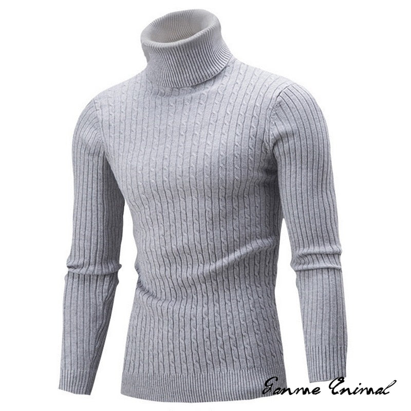 Winter Warm Turtleneck Sweater Autumn Men&#39;s Rollneck Warm Knitted Sweater protect the neck S-XXL - Executive-Skincare