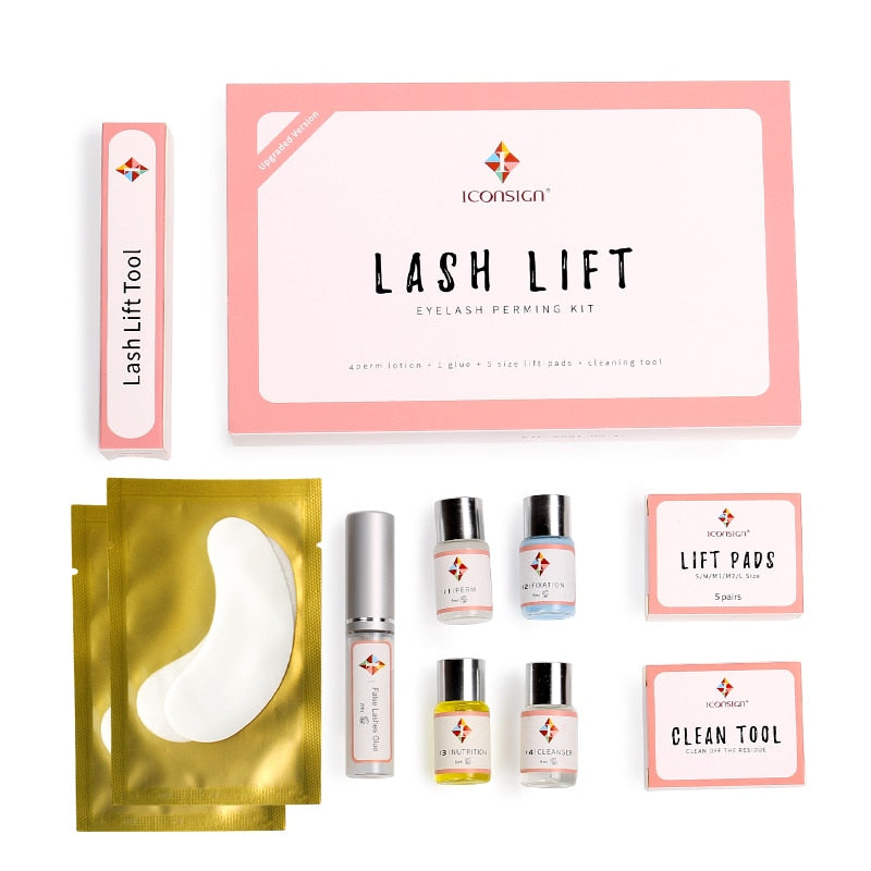 ICONSIGN Upgrade Version Lash Lift Kit Professional Lifting Eyelashes Lasting 6-8 Weeks Lash Perm Eyelash Enhancer Makeup Tools - Executive-Skincare