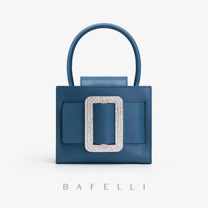 BAFELLI 2022 NEW FASHION LUXURY SMALL BOXY BRAND MINI MESSENGER BAG DIAMOND SQUARE BUCKLE HANDBAG CASUAL FEMALE PURSE SHOULDER - Executive-Skincare