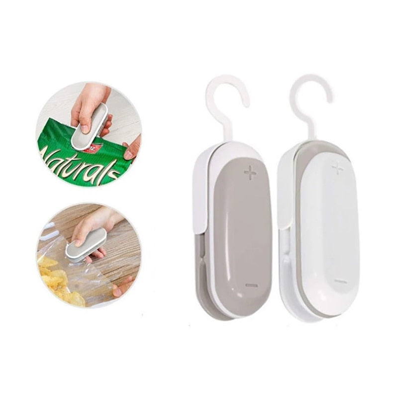 Portable Mini Sealer Sous Vide Home Heat Plastic Food Snacks Bag Sealing Machine Saver Packaging Kitchen Storage Clips - Executive-Skincare