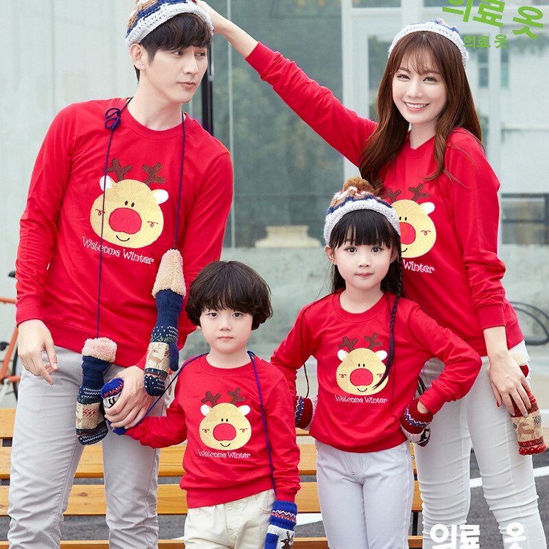 New Christmas Clothes Family Matching Clothes 100%Cotton T-shirt Mother Father Baby Clothes Family Outfits Family Clothes CE120 - Executive-Skincare