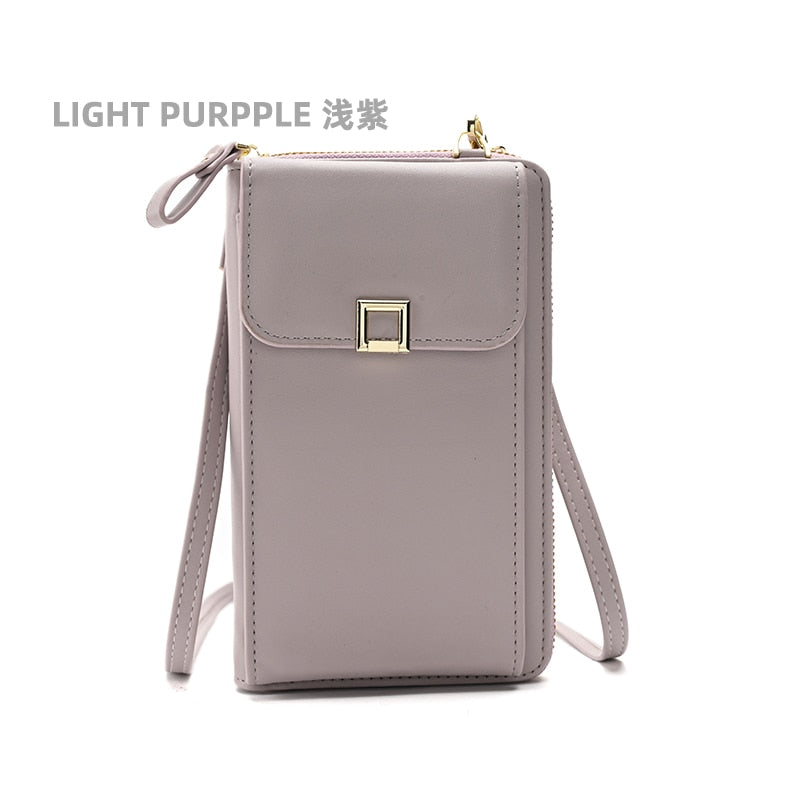 Women&#39;s Phone Bag Ladies Crossbody Shoulder Mobile Wallet Messenger Bags Small PU Leather Purse Card Holder For Female - Executive-Skincare