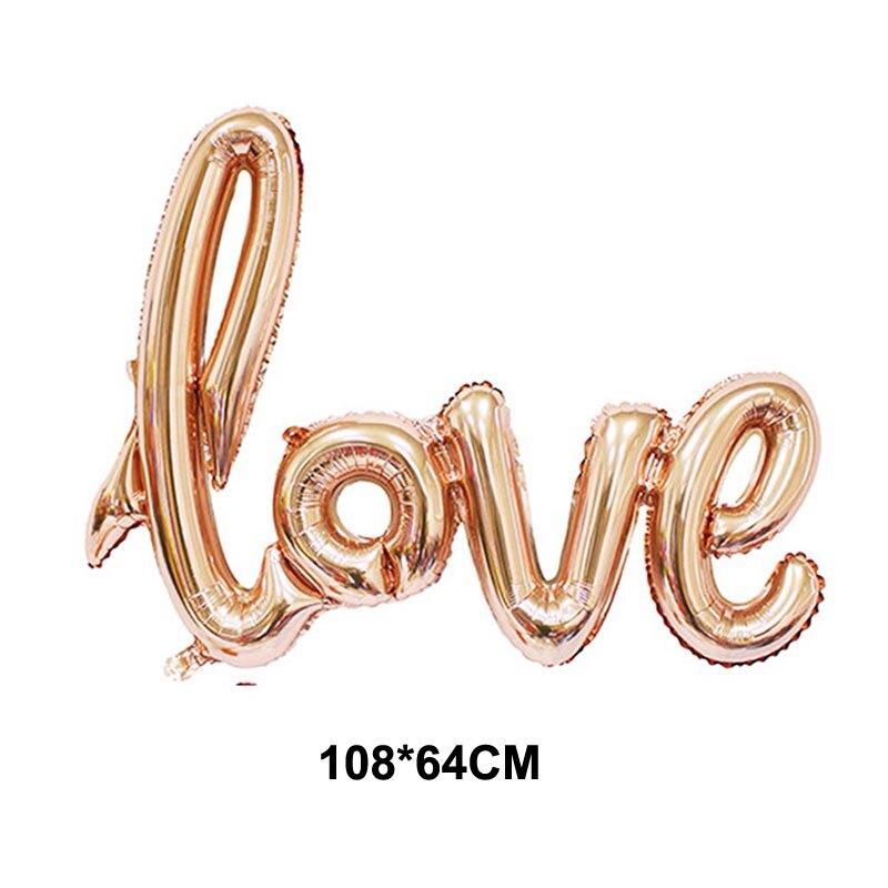 Valentine Day Balloons Huge Love-Bear Balloon 40inch Rose Gold Heart Shaped Balloons for Girl Birthday Party Wedding Decorations - Executive-Skincare