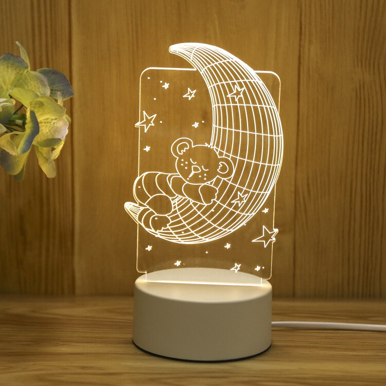 Led Lamp Night Light Christmas Decoration 2022 Wedding Decoration Party Decoration New Year 2023 Valentines Day Gift Baby Shower - Executive-Skincare