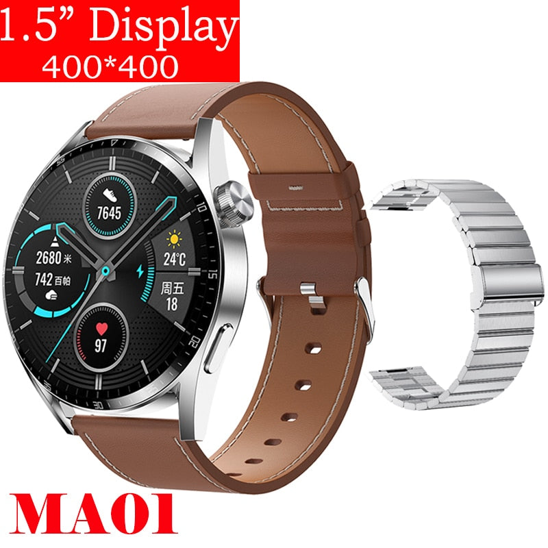 2022 Smart Watch Men Android GT3 1.5 inch Always Display Bluetooth Call IP68 Wateroproof Smartwatch for Men Huawei Xiaomi Iphone - Executive-Skincare