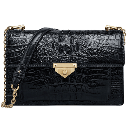 ZOOLER Brand First Layer Crocdile Skin Women Messenger Bags Handcrafted Shoulder Bag Crossbody Girls Black Winter Purses#GD605 - Executive-Skincare