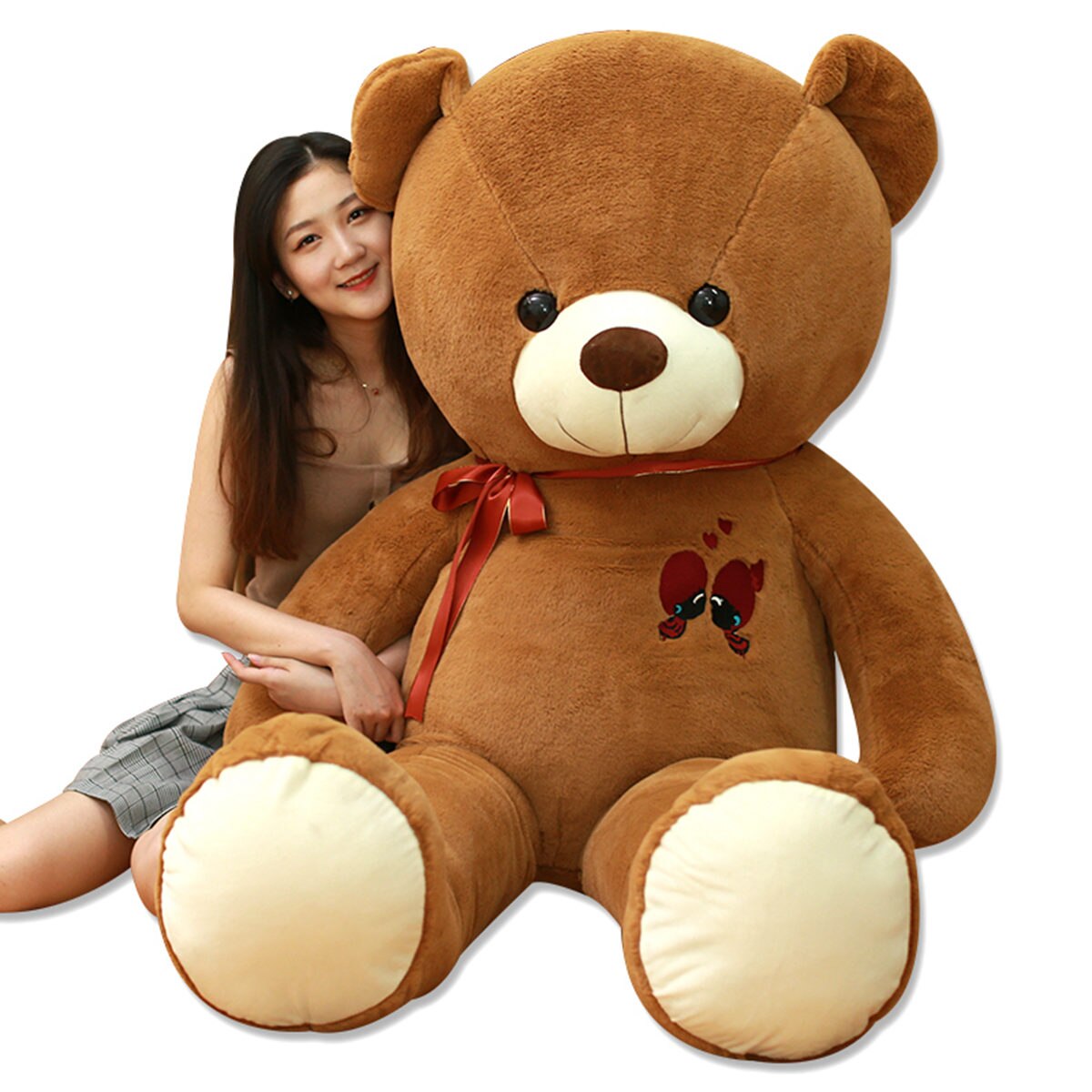 60-100cm Large Teddy Bear Plush Toy Lovely Giant Bear Huge Stuffed Soft Animal Dolls Kids Toy Birthday Gift For Girlfriend Lover - Executive-Skincare