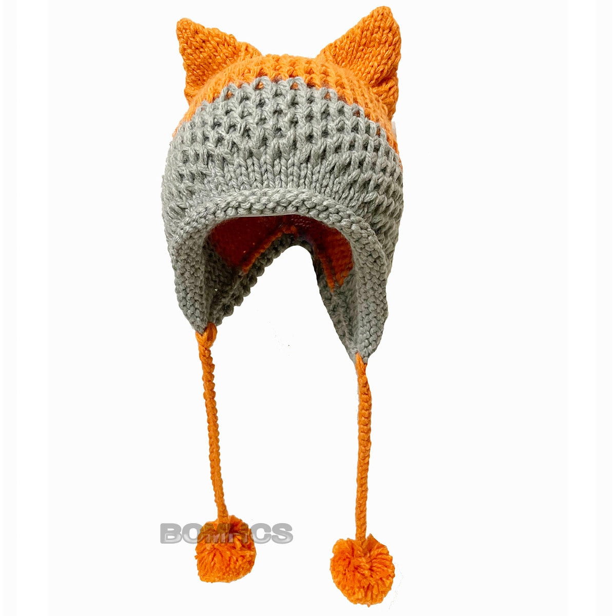 BomHCS Cute Fox Ears Beanie Winter Warm 100% Handmade Knit Hat - Executive-Skincare