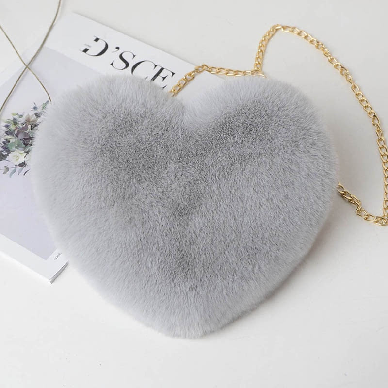 New Lady Girl Pretty Cute Faux Rabbit Fur Handbag Shoulder Messenger Bag Tote Fashion Women Long Fur Grass Handbag Messenger Bag - Executive-Skincare