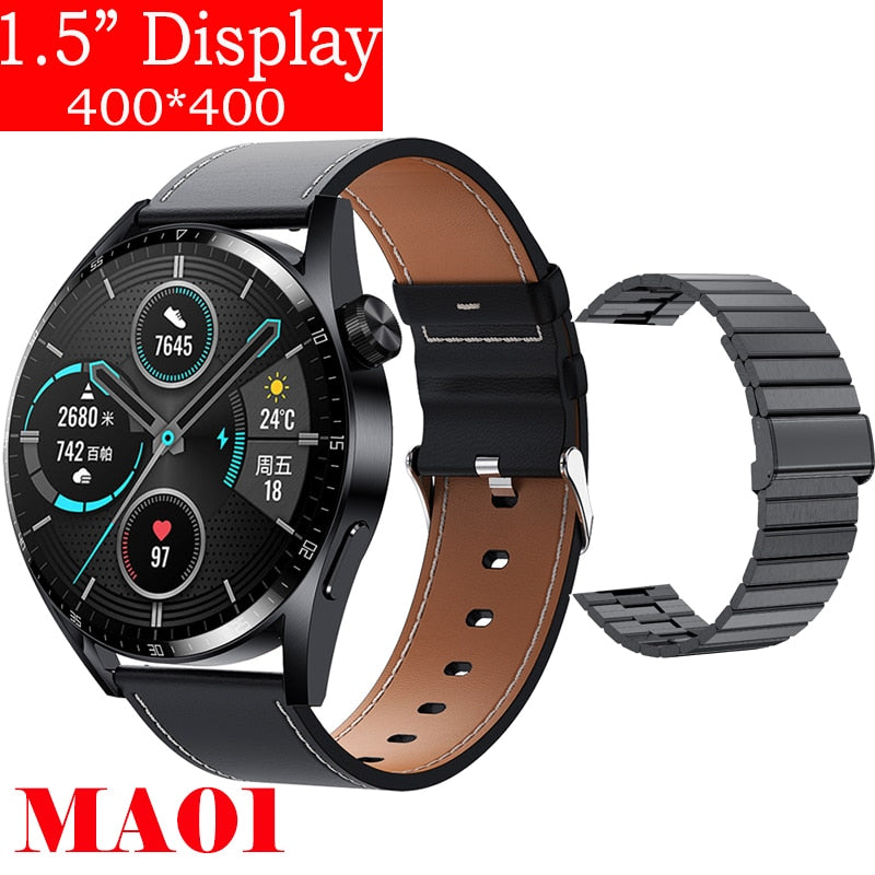 2022 Smart Watch Men Android GT3 1.5 inch Always Display Bluetooth Call IP68 Wateroproof Smartwatch for Men Huawei Xiaomi Iphone - Executive-Skincare