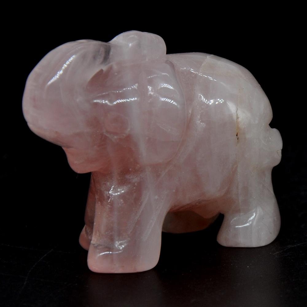 Elephant Statue Natural Gemstone Carved Healing Crystal Amethyst Quartz Animals Figurine Reiki Stones Lucky Decoration Wholesale - Executive-Skincare