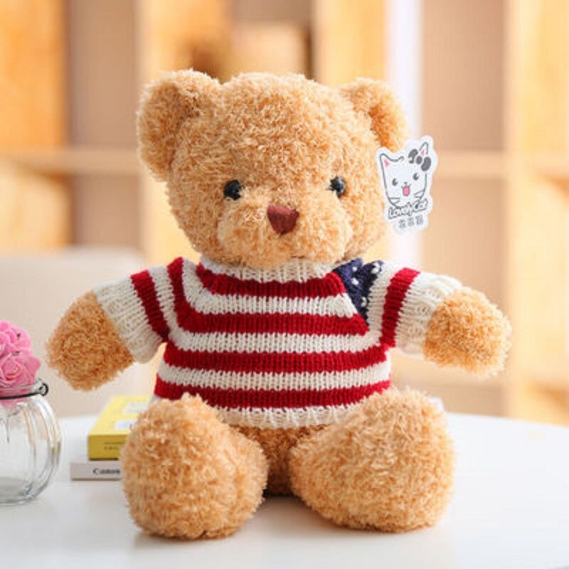 Hot 30cm Lovely Teddy Bear Plush Toys Stuffed Cute Bear with Heart Doll Girls Valentine&#39;s Gift Kids Baby Christmas Brinquedos - Executive-Skincare