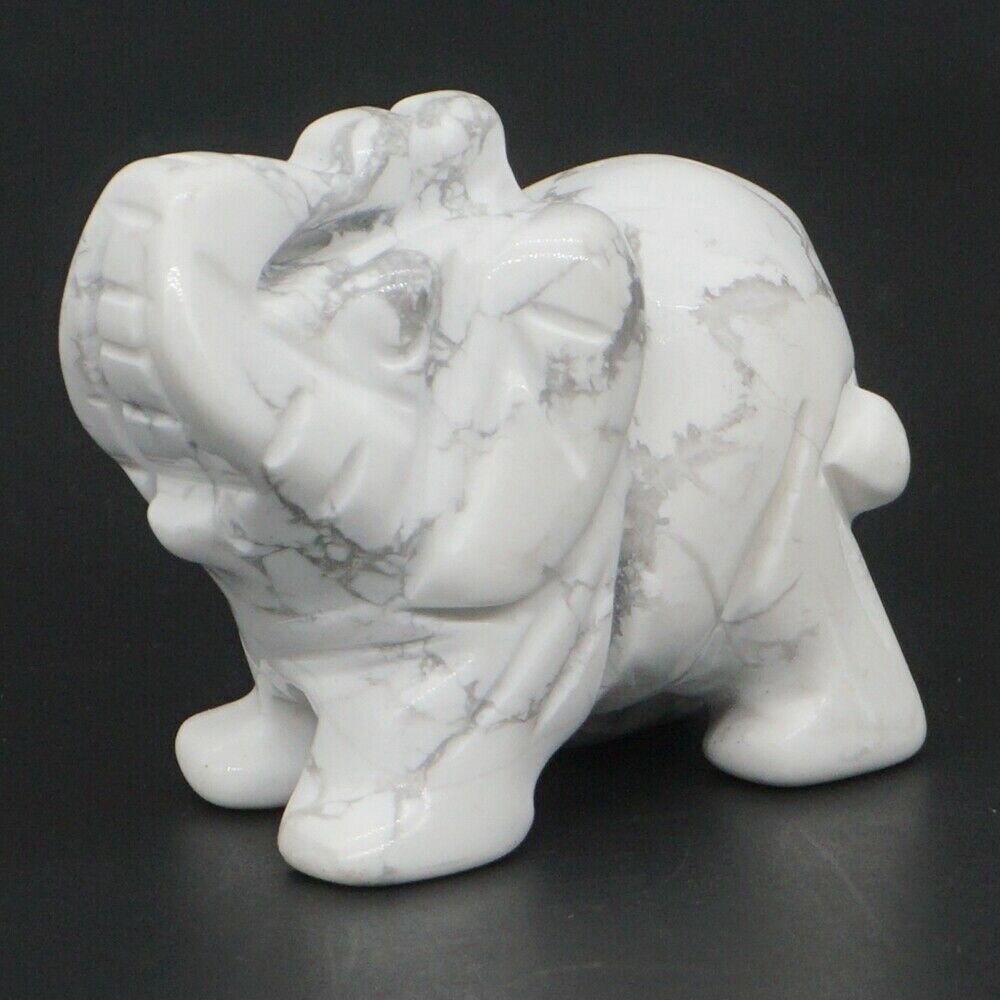 Elephant Statue Natural Gemstone Carved Healing Crystal Amethyst Quartz Animals Figurine Reiki Stones Lucky Decoration Wholesale - Executive-Skincare