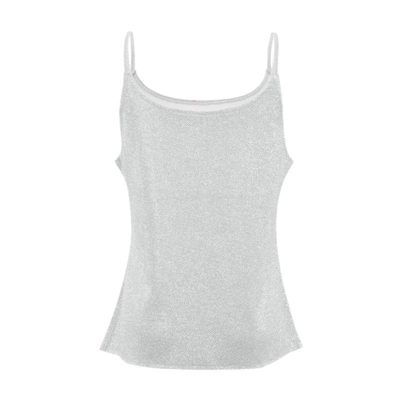 Women&#39;s Camisole, Adult Glitter V-neck Sleeveless Backless Female Spaghetti Strap Cami Tops - Executive-Skincare