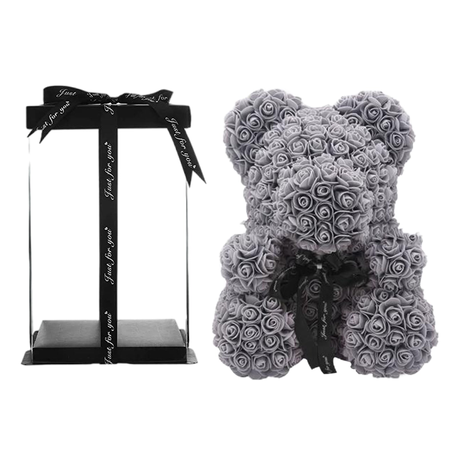 Valentines Day Gift Forever Teddy Bear Rose Artificial Flowers Gift Box Girlfriend Anniversary Xmas Birthday Gifts Wedding Party - Executive-Skincare