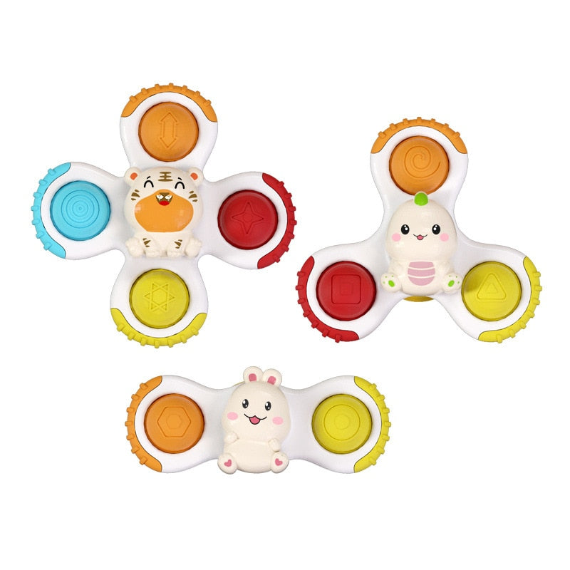 Suction Cups Spinning Top Toy For Baby Infant Insect Gyro Relief Stress Educational Toys Suction Rotating Rattle Sets Bath Toys - Executive-Skincare