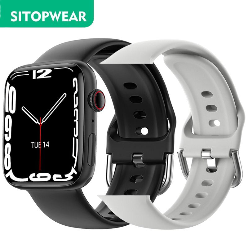 Men Women Smart Watch Bluetooth Calls Smartwatch Heart Rate Monitor Sport Fitness Bracelet Custom Watch Face Wireless Charging - Executive-Skincare