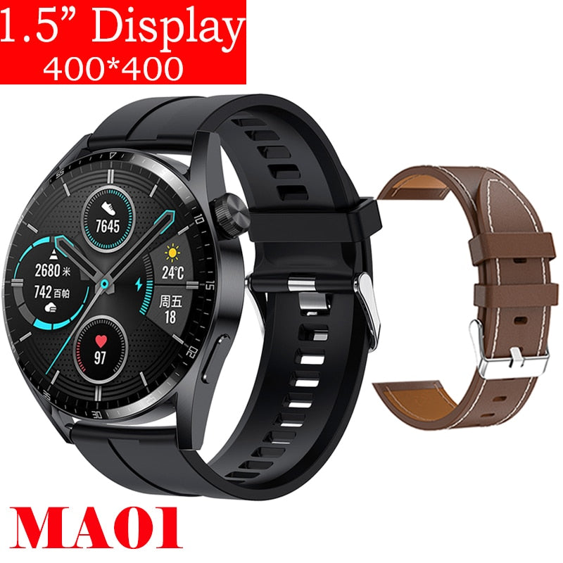 2022 Smart Watch Men Android GT3 1.5 inch Always Display Bluetooth Call IP68 Wateroproof Smartwatch for Men Huawei Xiaomi Iphone - Executive-Skincare