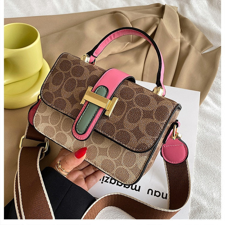 Luxury PU Leather Shoulder Crossbody Square Bags For Women  Vintage Women&#39;s Designer Small Flap Handbag Trend Female Armpit Bag - Executive-Skincare