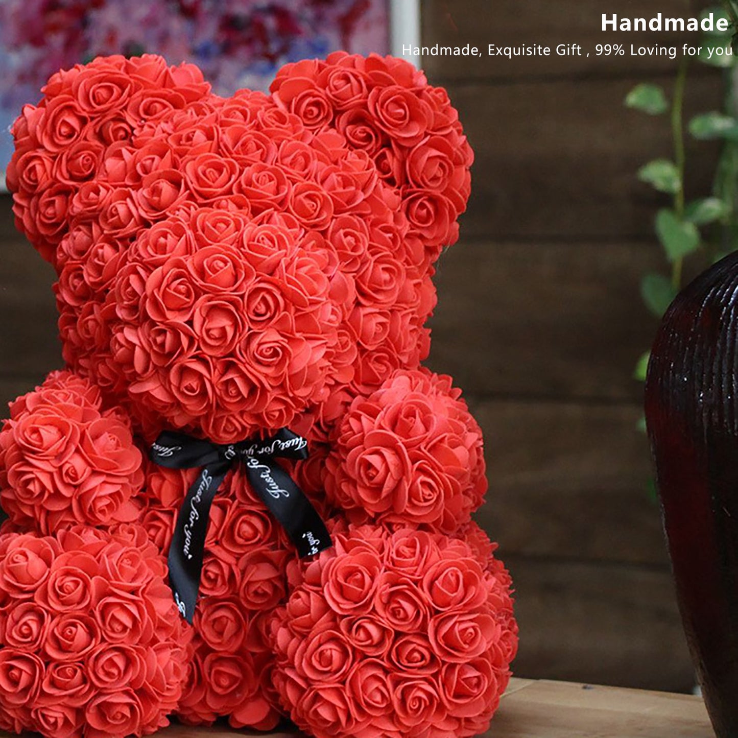 Valentines Day Gift Forever Teddy Bear Rose Artificial Flowers Gift Box Girlfriend Anniversary Xmas Birthday Gifts Wedding Party - Executive-Skincare