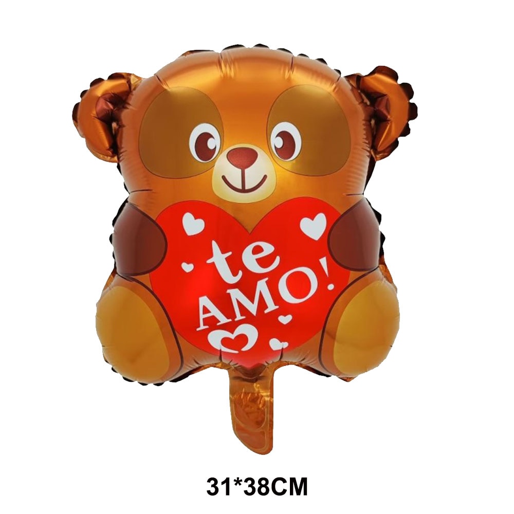 Big Bear Foil Balloon Love Heart Bear Balloon Red Rose Balloon Baby Shower Wedding Decor Birthday Valentine's Day Party Supplies - Executive-Skincare