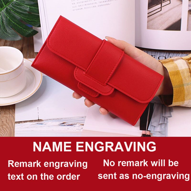 2022 Long Women Wallets Free Name Customized Lady’s New Fashion Quality PU Female Wallet Photo Holder Card Holder Women&#39;s Purse - Executive-Skincare